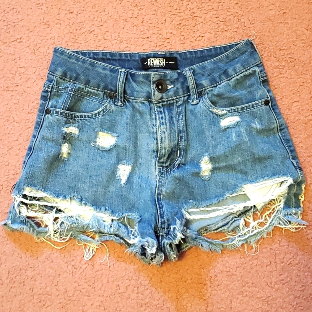 American original Rewash distressed shorts